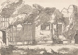 Ruinas de un edificio antiguo cubierto de hiedra